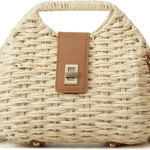 Luxurious Straw Dumpling Purse - Perfect Gift for Birthdays & Special Occasions - Picture 1 of 7